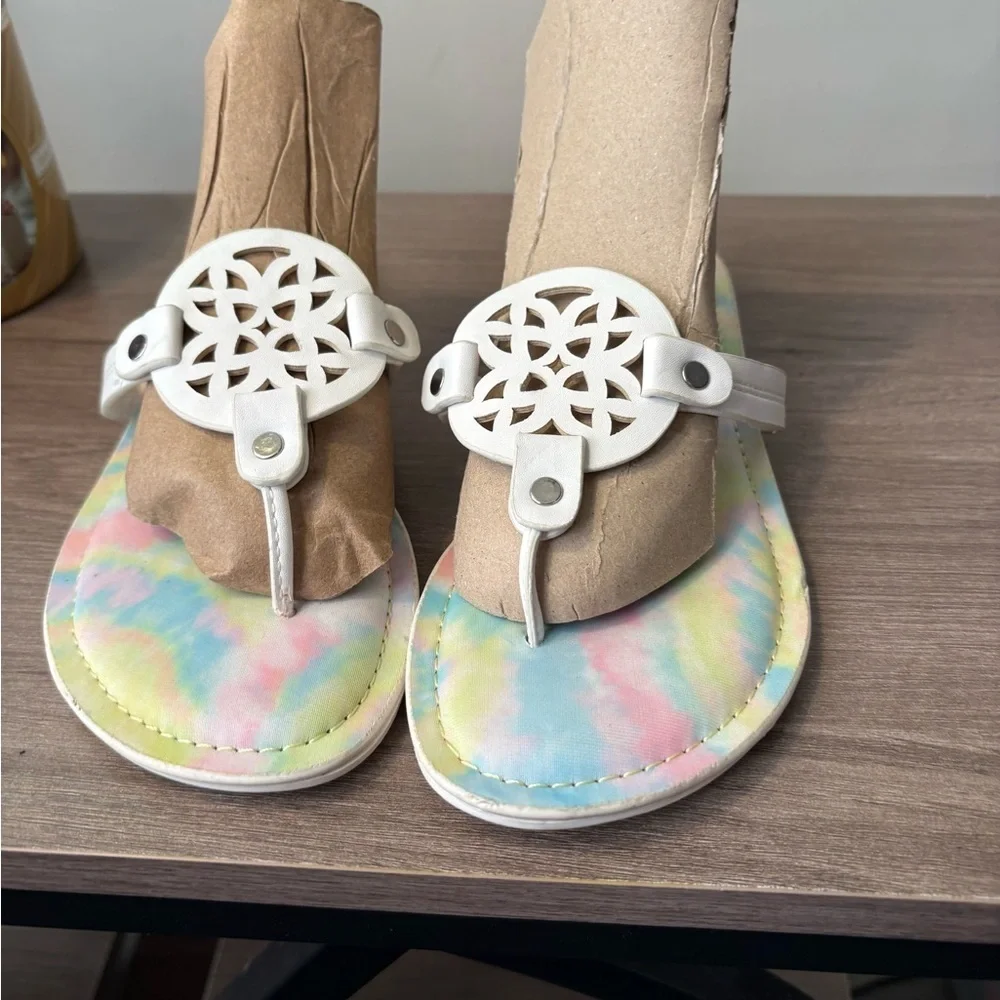 Dolce Vita Kids Tie-Dye Sandals with White Accents